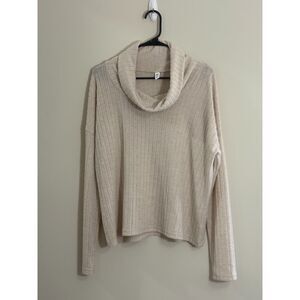 BP long sleeve cowl neck ribbed women's sweater